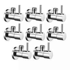 Fastgear Turbo Stainless Steel Silver Chrome Finish Angle Valve, FG1227 (Pack of 8)