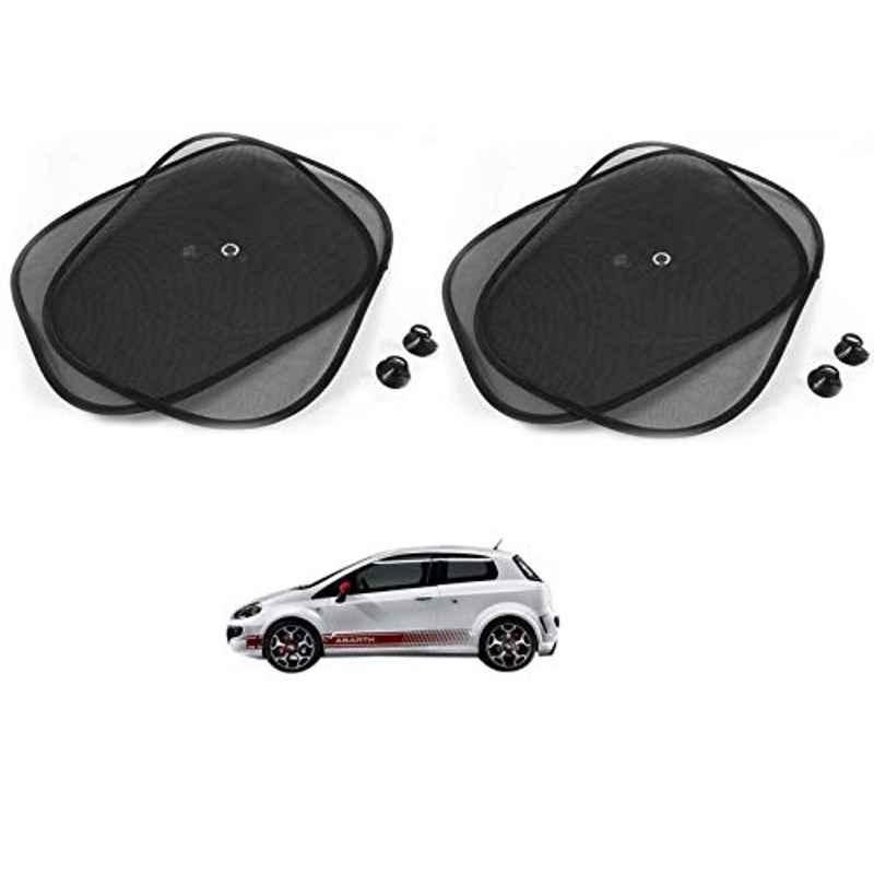 Kozdiko 4 Pcs Black Chipokoo Car Window Sunshade Curtain Set for Fiat Abarth, koz_78979