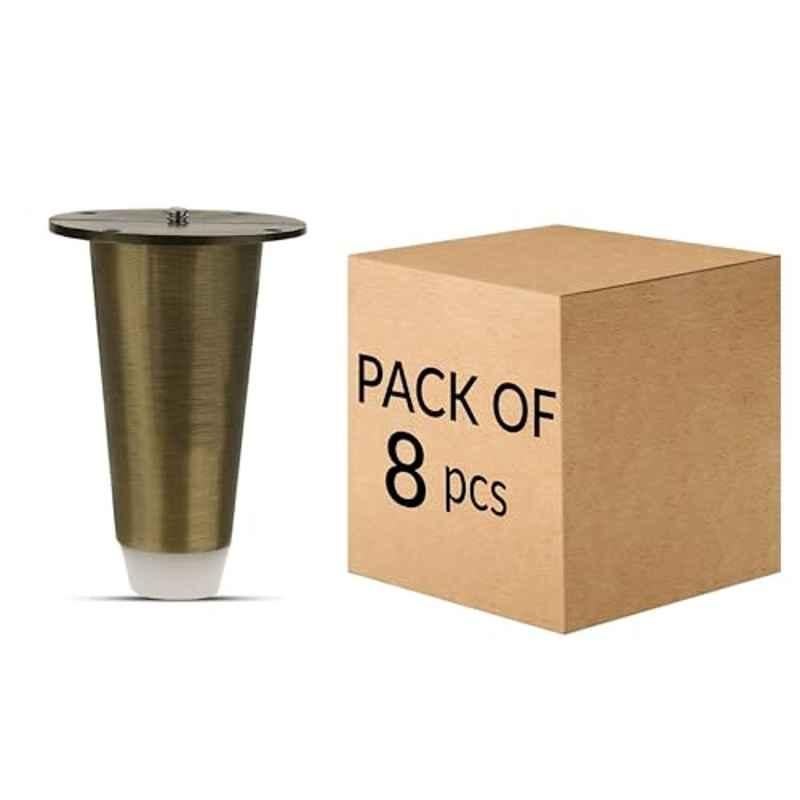 Plantex 4 inch Stainless Steel Antique Brass Sofa Legs with Rubber Grip (Pack of 8)