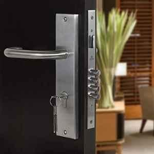 Voltizi 8 inch Stainless Steel Cylindrical Plate Mortise Door Lock Set with 3 Keys, MG1102