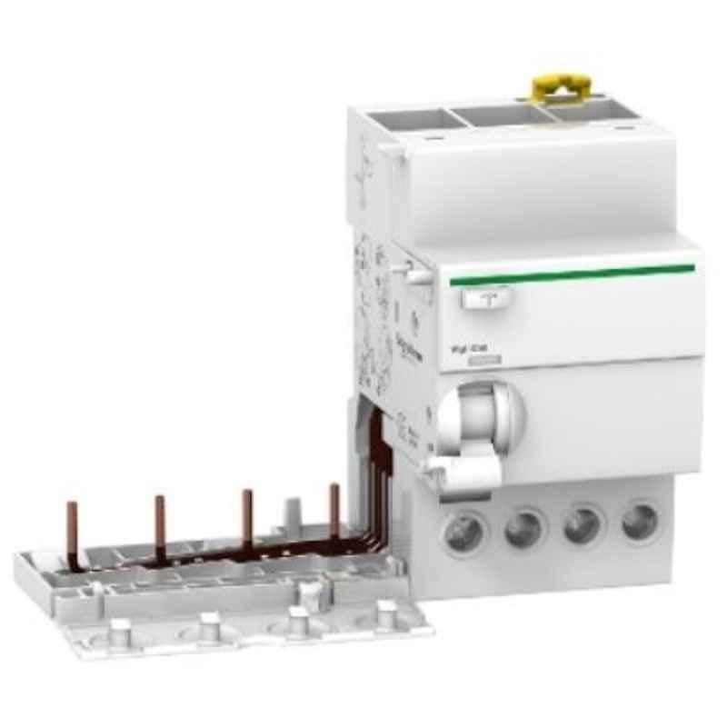 Schneider 25A-100mA 4 Pole Earth Leakage Add-On Block Residual Current Device, A9V12425