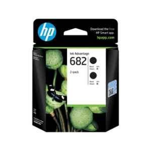 HP 682 Black Ink Cartridge (Pack of 2), 6ZD31AA