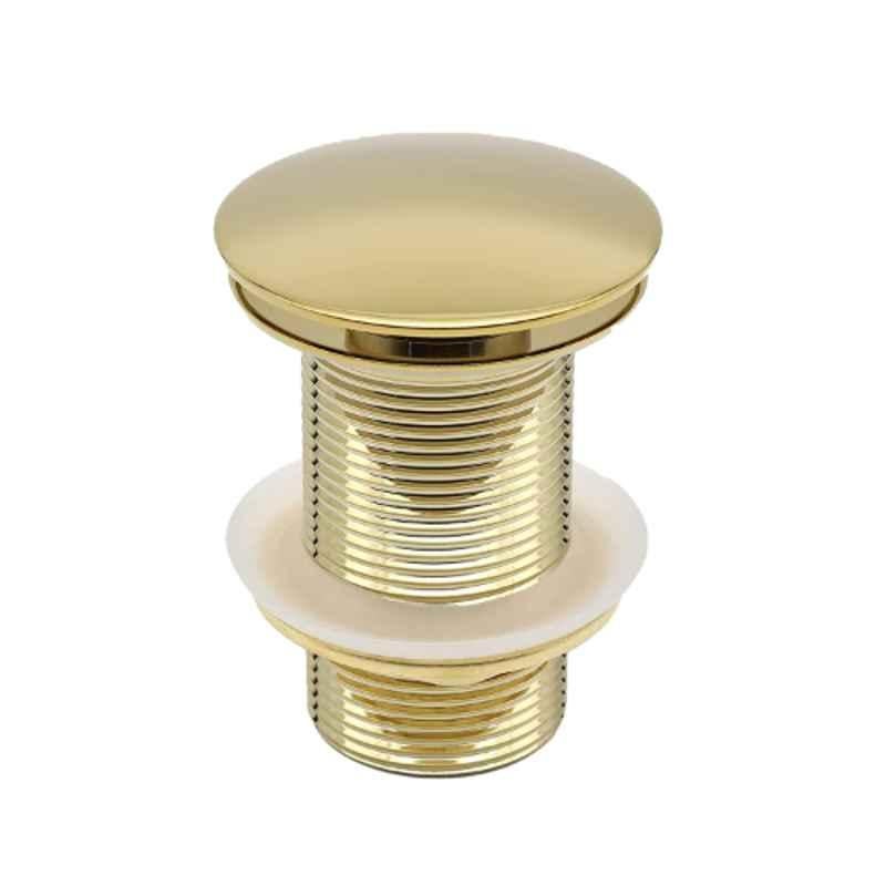 Bassino 4 inch Brass Gold Pop-Up Full Thread Waste Coupling, WC-G4