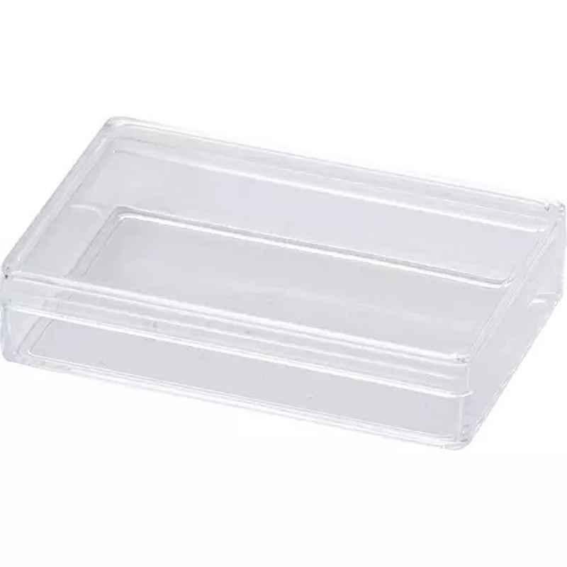 Lab Plus Styrene Square Case Polystyrene Transparent, LP-10166 (Pack of 30)