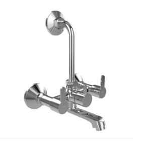 Cera Victor Brass Chrome Finish Wall Mixer with Bend Pipe for Overhead Shower, F1015401