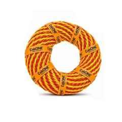 CabONE 23/76 Red & Yellow 2 Core PVC Insulated Twisted Flexible Copper Cable, Length: 45 m