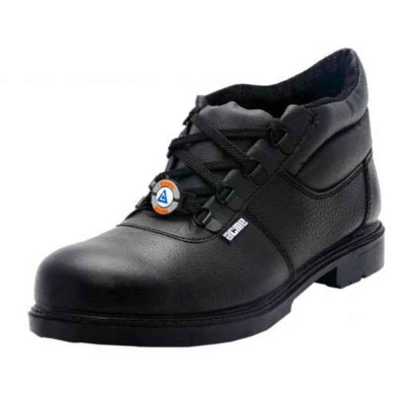 Acme Copper Chimney Ultra Leather High Ankle Steel Toe Black Safety Shoes, Size: 7