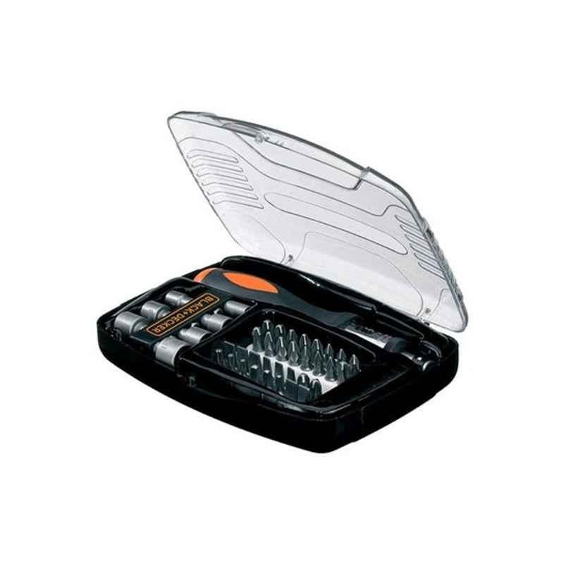 Black & Decker 40Pcs Black & Orange Screwdriver Set, A7062-XJ