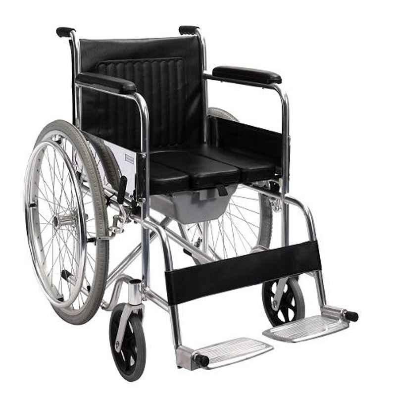 TRM Chrome Plated Steel Simple Folding Wheelchair, TR608GC-46 U Seat/2007