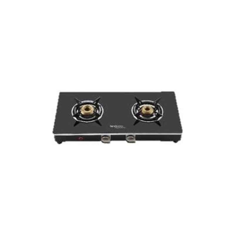 Hindware Milano GL 2B 2 Burner Manual Ignition Black Glass Gas Stove