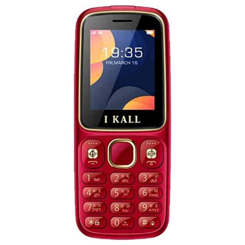 I KALL K44 1.8 inch Multimedia Red Keypad Feature Mobile Phone, K44-WC-RED