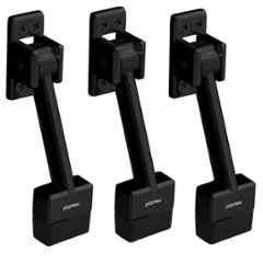 Plantex Gate Stopper 5 inch Long for Wooden and Main Doors/Stops for Door (Pack of 3), Black
