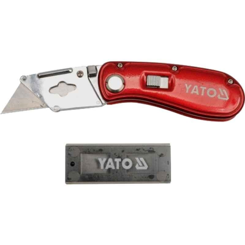 Yato 61x33x0.5mm Zinc Alloy-TPR Casing Cutter Knife, YT-7534