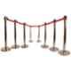 Ladwa 8 Pcs Stainless Steel 202 Hook Type Q Manager Set with 2.25m Red Nylon Belt, LDW-QUEMANAGER-REDTAPE-PK8