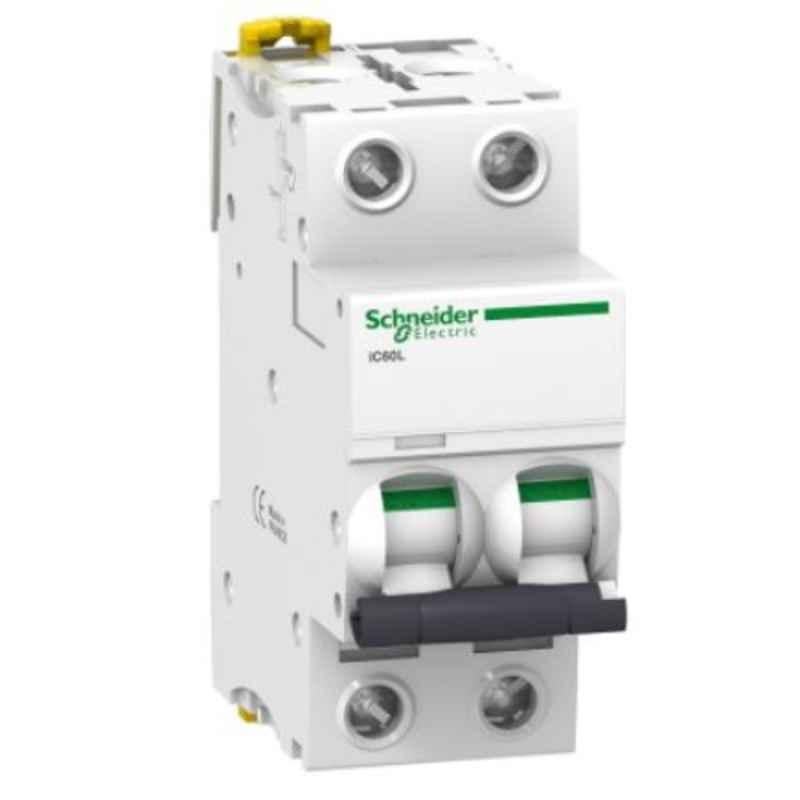Schneider 20A 2 Pole iC60L B Miniature Circuit Breaker, A9F93220