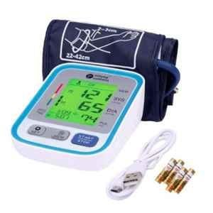 Sahyog Wellness White Automatic Upper Arm Digital Blood Pressure Monitor Machine with Large Cuff, LZX-B803-L