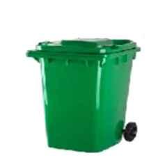 Contenur 240L Green Plastic Dustbin with 2 Wheels, DWB-240-EUR-G