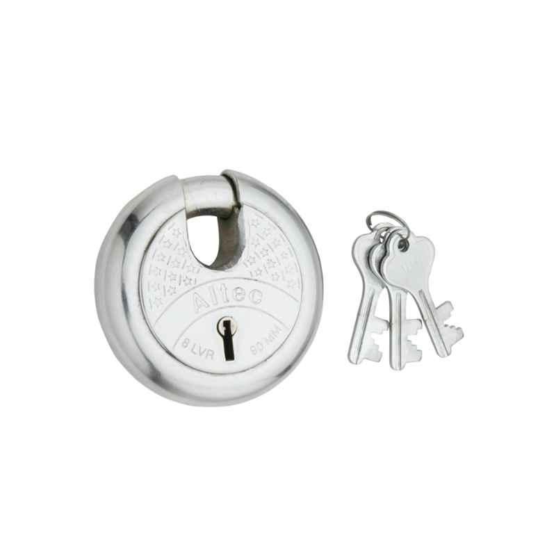 Smart Shophar 100mm Steel Silver Zip Action Medium Disc Shutter Lock, SLK80SL-ZIPA-MSL100-P1