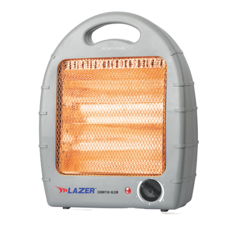 Lazer Sunny Hi-Glow 800W Steel Grey Halogen Heater