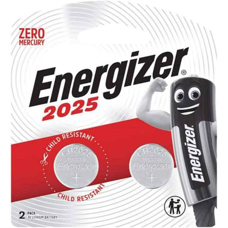 Energizer 3V Lithium Coin Battery, ECR2025BP2 (Pack of 2)