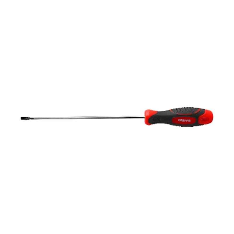 Geepas 150mm CrV Red & Black Slotted Precision Screwdriver, GT59084