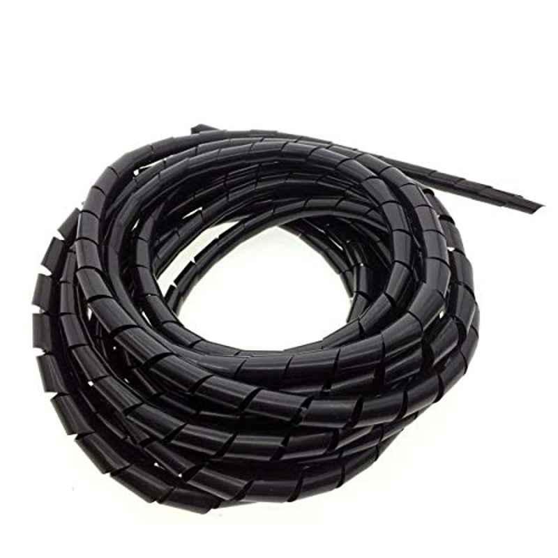 8mm 9.7m Polyethylene Black Spiral Cable Wrap Tube