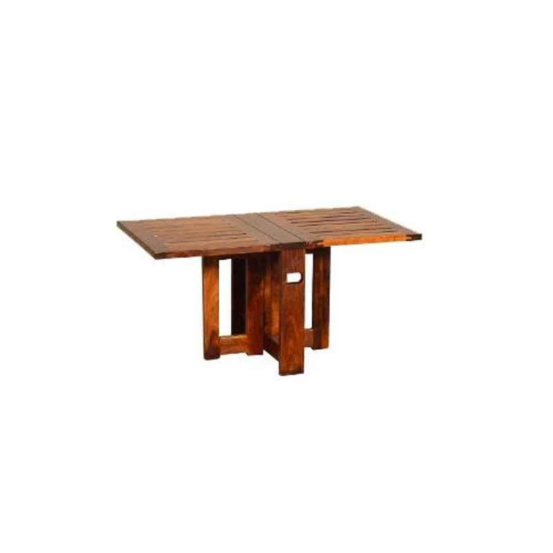 Angel Furniture 93.98x53.34x45.72cm Brown Honey Finish Solid Wood Folding Table, AF402H