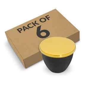 Plantex Knobs for Drawer/Drawer Knobs/Knobs for Cabinets/Pull-Push Knobs for Kitchen/Bedroom Drawer (Pack of 6) Gold & Black