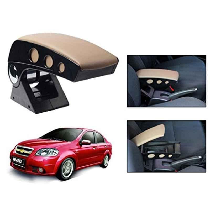 Kozdiko Beige Chrome Finish Car Armrest for Mitsubishi Pajero