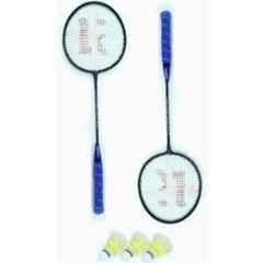 STYRKR Multicolour Single Shaft Badminton 2 Pcs Badminton with 3 Pcs Nylon Shuttle Branded Badminton Kit
