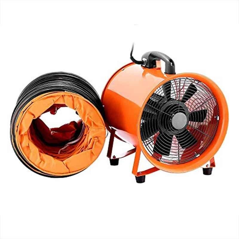 52W 12 inch 3300rpm Metal Industrial Portable Ventilator Fan with Duct