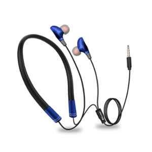 Hitage Blue Wired Neckband Earphone, NBH-725