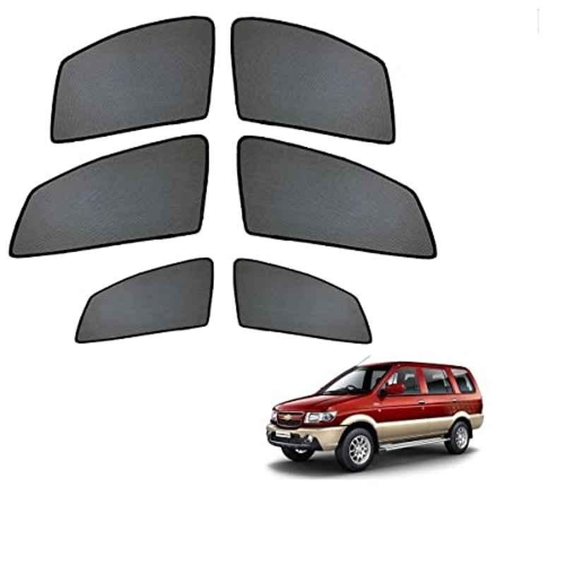 Kozdiko 4 Pcs Half Magnetic Black Car Sun Shade Set for Chevrolet Tavera