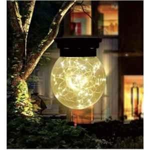 Gigalumi GL-505 30 LED Warm White BIS Approved Solar Hanging Globe Jar Lamp Light with 5.5V Panel, 1200mAh Battery & 4 Modes