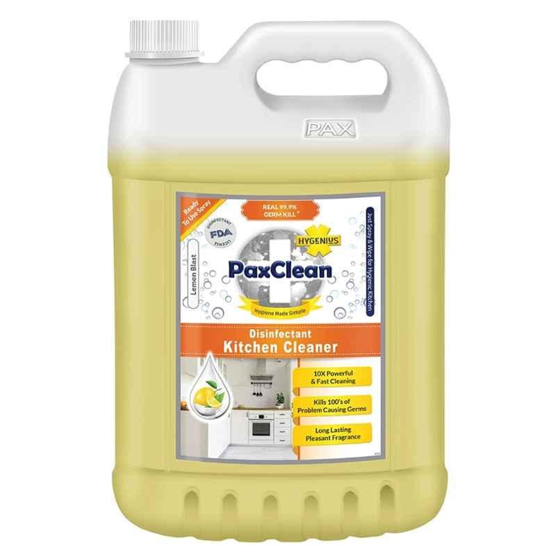 PaxClean Hygenius 5L Lemon Blast Disinfectant Liquid Kitchen Cleaner,  C-897-01-179