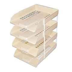 Omega 4 Pcs Biege Excel Office Tray Set, 1745