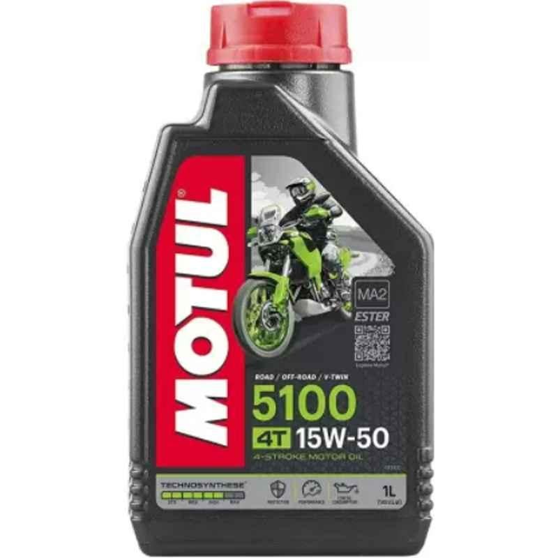 Motul 5100 4T 15W50 1L Technosynthese FZ Synthetic Blend Engine with Oil Filter