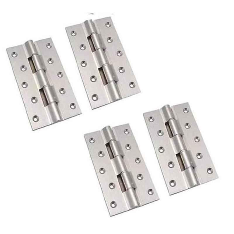 Smart Shophar 6x1.25x2 inch Brass Nickel Silver Railway Hinge, SHA10HG-RAIL-NS6X1.25X2-P4 (Pack of 4)