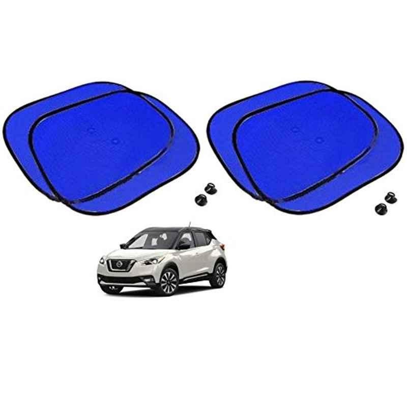 Kozdiko 4 Pcs Blue Chipkoo Car Window Sunshade Curtain Set for Nissan Kicks, koz_82818