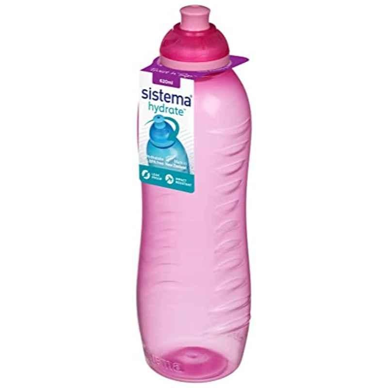 Sistema 620ml Pink Squeeze Bottle, 7950