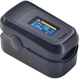 MCP 1.5V Black Finger Pulse Oximeter with Oxygen Saturation Monitor, OLED Display & 2 Pcs AAA Battery, M170