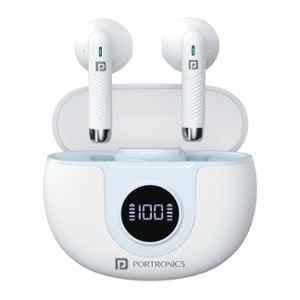 Portronics Harmonics Twins S8 White Smart TWS BT Earbuds with Multi Function Touch, POR 1980