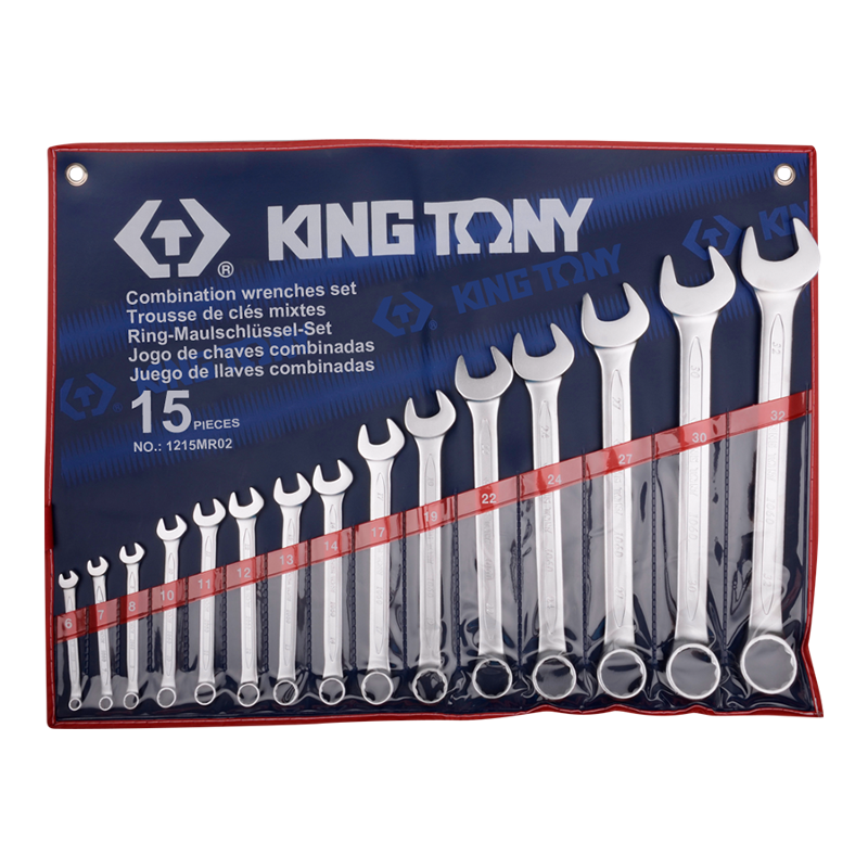 King Tony 15 PCS Combination Wrench Set, 1215MR02