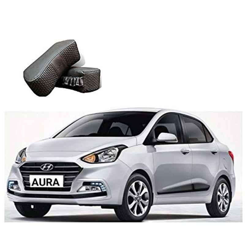 Kozdiko 2 Pcs Memory Foam Grey Luxurious Neck Rest Cushion Pillow Set for Hyundai Aura