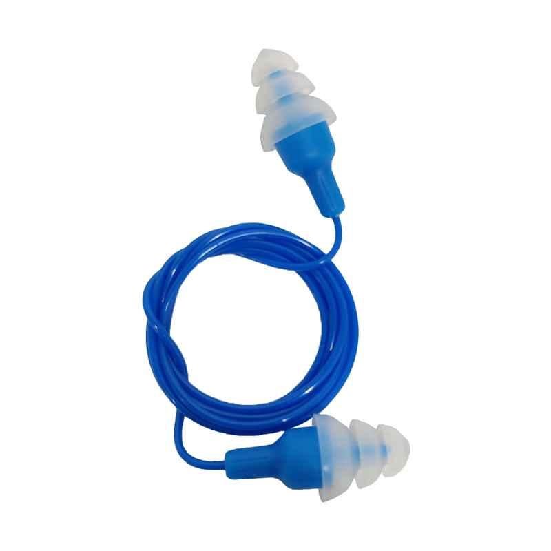 Workman Silicone Blue Ear Plug with Cord, WK EC-2018C DOCK (Pack of 100)