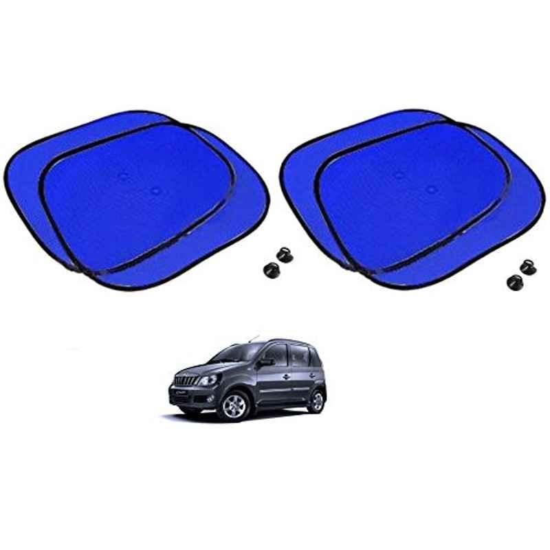 Kozdiko 4 Pcs Blue Chipkoo Car Window Sunshade Curtain Set for Mahindra Quanto, koz_82853