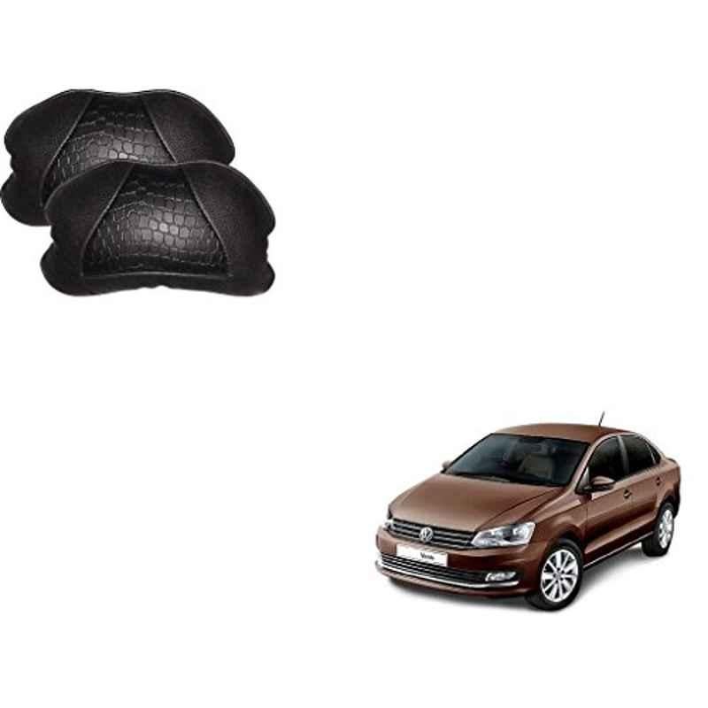 Kozdiko 2 Pcs Memory Foam Black Neck Rest Cushion Pillow Set for Volkswagen Vento