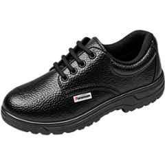 Udyogi Foreman Barton Print Synthetic Leather Steel Toe Black Safety Shoes, Size: 10