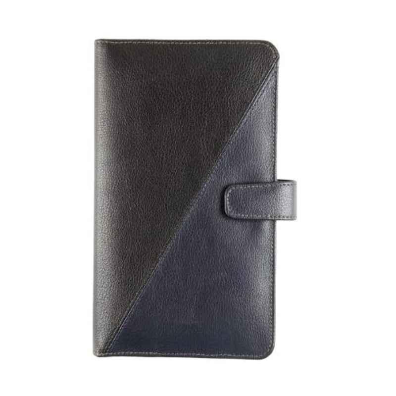 Elan 20.5x12x2cm 5 Slots Non-Leather Black Insta Notebook, EFIN-372-BL