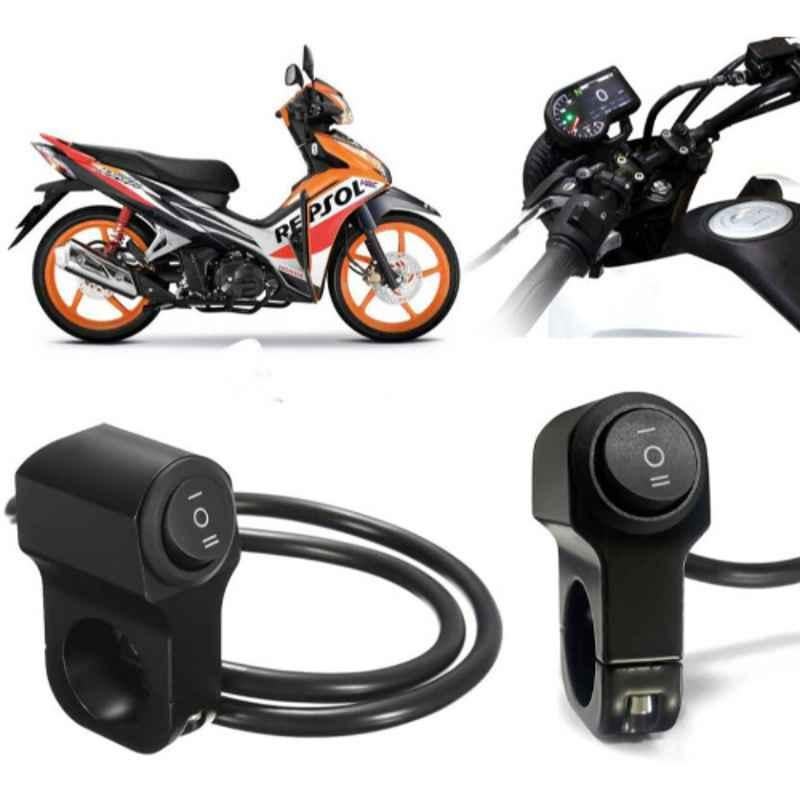 Auto Pearl 12V Aluminium Alloy Black Motorcycle Handlebar Headlight Switch for Blade 125